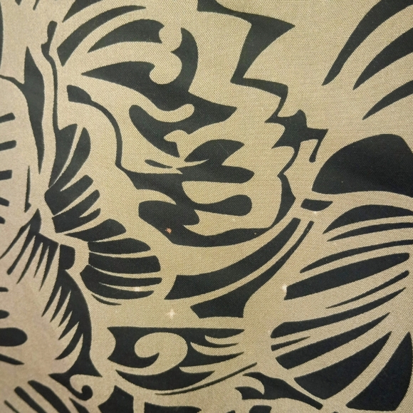 Santiki Tan and Black Tropical Printed Sleeveless Boutique Dress - Picture 6 of 8